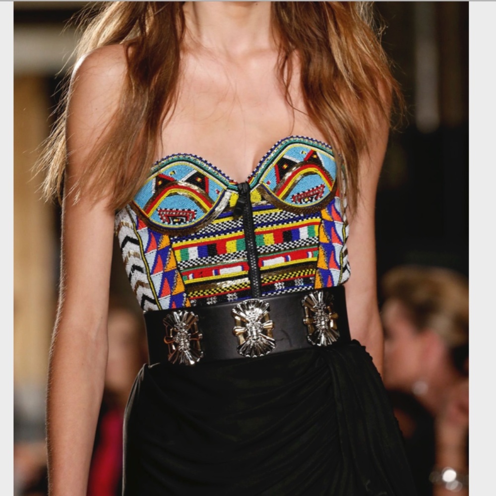 NEW! RARE Emilio Pucci Tribal Beaded Bustier Dress - Picture 10 of 15